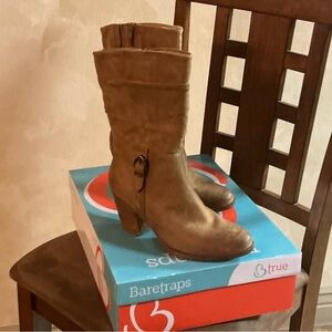 BareTraps Women's size 9 Auburn Cheyenne Mid Calf Heeled Boots